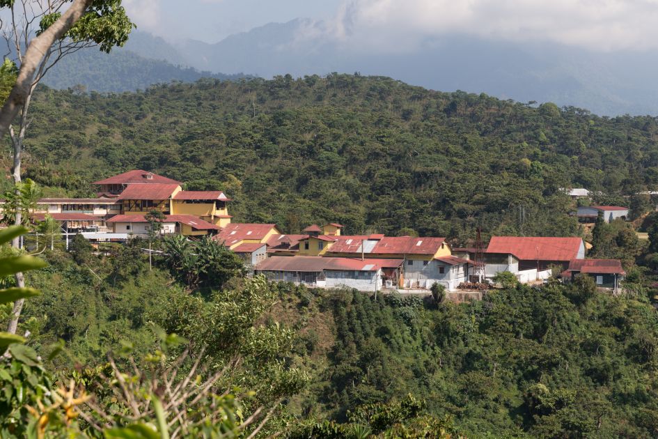 Farmhäuser der Finca Hamburgo in Mexiko.